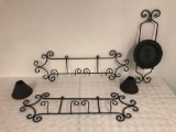 Plate racks, lamp shade, plate