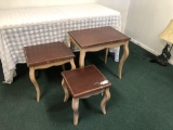 Matching wooden occasionalls tables