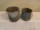 2 vintage buckets