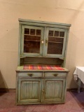 European primitive pine hutch