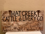 Replica of Lonesome Dove Wooden Sign