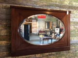 Oval mantle mirror