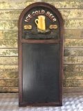 Wooden chalkboard sign