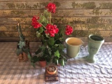 Pots and floral arrangements