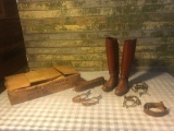 Texas A&M Calvary boots and hardware