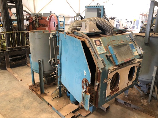 Steel shot blast unit