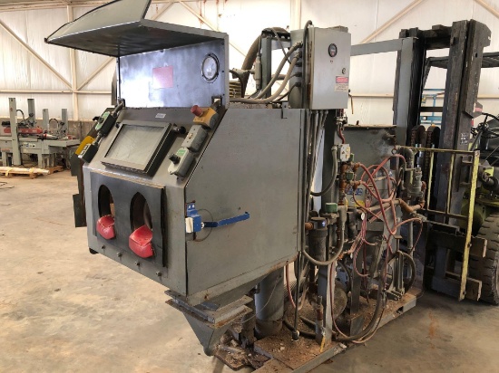 Steel shot blast unit