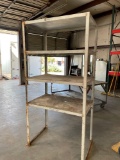 Metal storage shelf