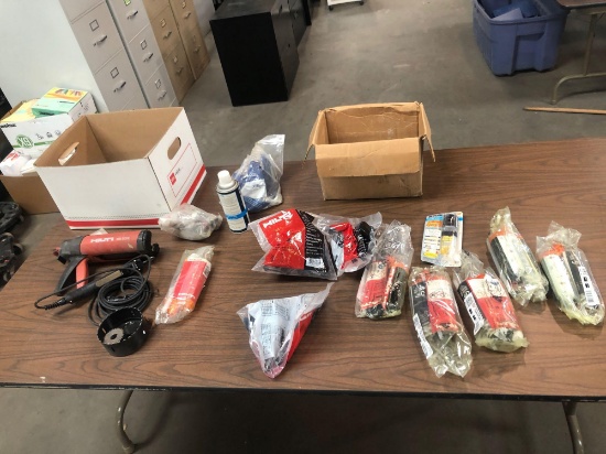 Hilti caulk gun and caulk and accessories