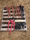 Pipe Wrenches, Clevis, chain binders