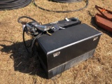 100 Gallon Fuel Tank with Pump and tool box Black