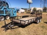 16' Bumper Pull Trailer with Folding ramps