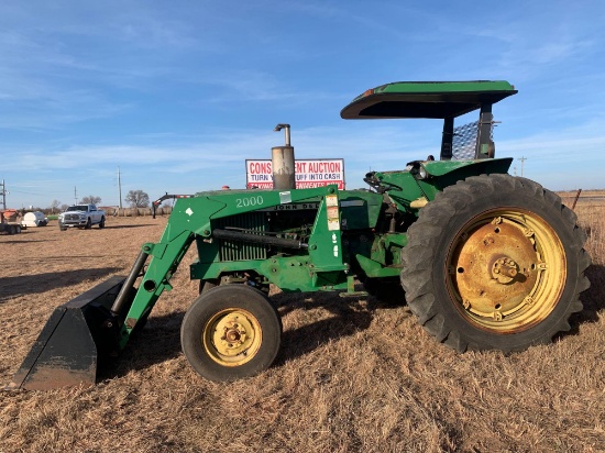 John Deere 2440 with 2000 Loader, with bucket, 3093 hours, in good shape...