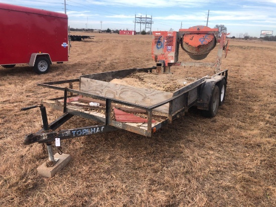 TOP HAT 16X77INCHES... UTILITY TRAILER WITH CONCRETE MIXER. BILL OF SALE