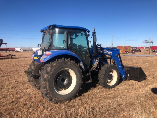 2020 NEW HOLLAND POWER STAR 75 456 HOURS... 4X4 CAB N AIR... ...655TL LOADER. BUCKET AND HAY SPEAR. 