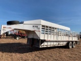24X 6'... Big Bend 3/4 top cattle trailer with escape door, in great shape. HAS TITLE...