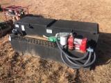 Fuel tank with tool box with pump