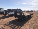 Flat bed trailer 20 ft deck with 5ft dove tail triple axel...BILL OF SALE