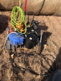 2 compressors, 2 buckets gear oil, air hose reel, hoist and cylinder