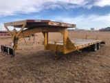 ECONOLINE GOOSENECK 23FT HAS A DOVE WITH RAMP TANDEM DUAL WHEELS...HEAVY DUTY TRAILER. Sells with