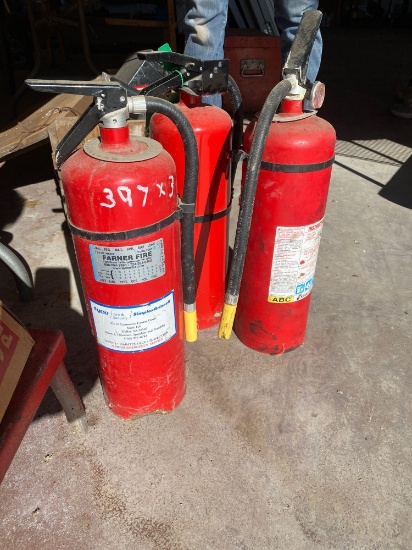 3 fire extinguishers