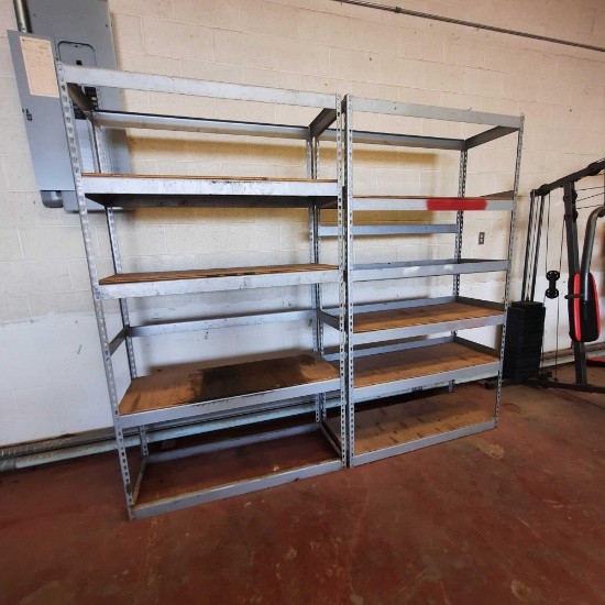 Metal shelves