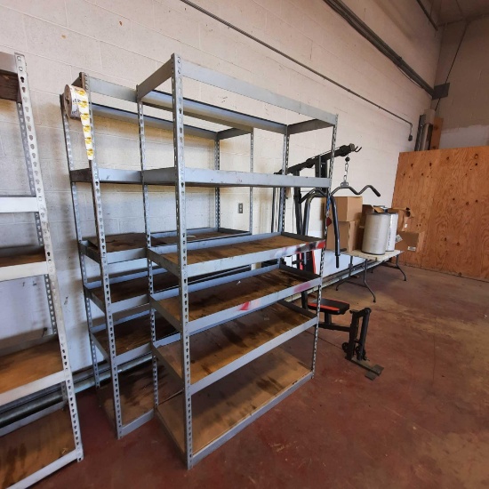 Metal shelves
