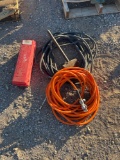 2 air hoses and emergency triangle flare kit
