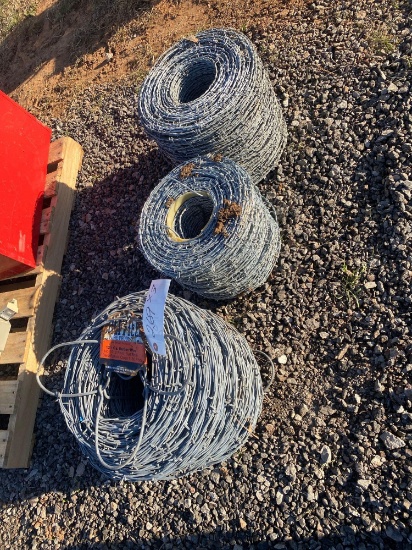 3 ROLLS OF BARBWIRE BRAND NEW......