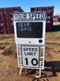 SPEED LIMIT SIGN ON STAND