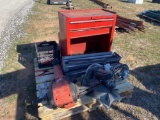 PALLET OF TOOL BOXES AND MISC....