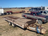 INTERSTATE PINTLE HITCH TILT DECK EQUIPMENT TRAILER... TANDEM DUAL... GOOD CONDITION... SELLS WITH T