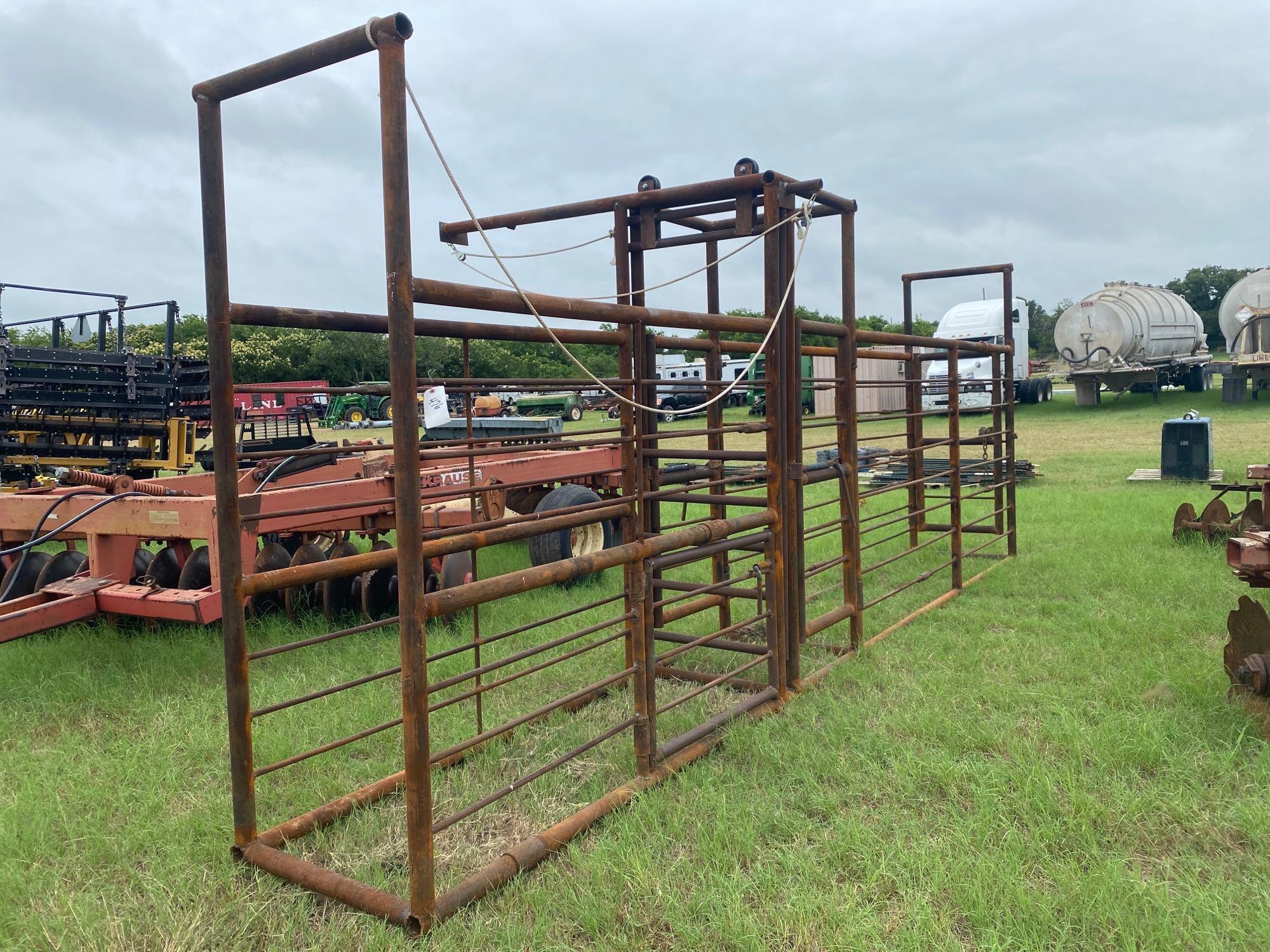 20 FT HEAVY DUTY CATTLE ALLEY, SLIDING GATES AND Proxibid
