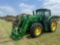 6150 M John Deere Cab Tractor with H360 Loader front wheel assist 977 hours like new condition