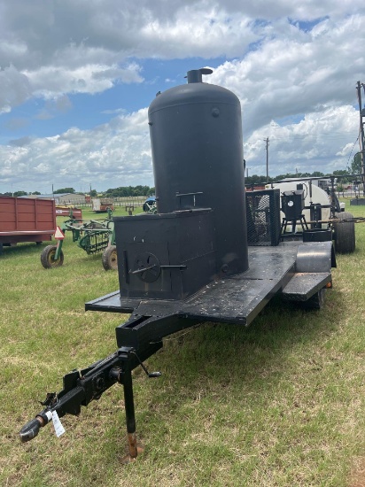 Smoker on trailer with Fish Fryer.... Excellent Condition!