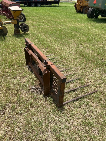 6ft Skid steer brush rake hay spike...