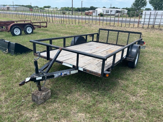 Texas Bragg 12ft Utility Trailer 82' wide rear ramp SELLS WITH A BILL OF SALE ONLY