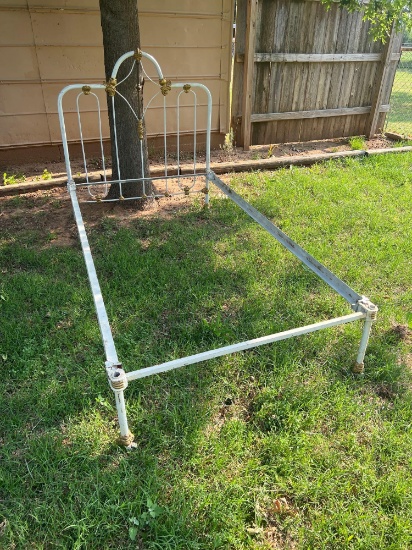 VINTAGE HEAVY MADE HEAD BOARD, FOOT BOARD, AND RAILS...