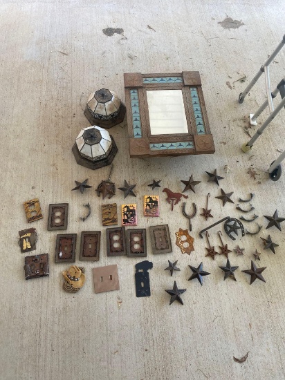 MIRROR, LIGHTS, LIGHT COVER DECORATIONS