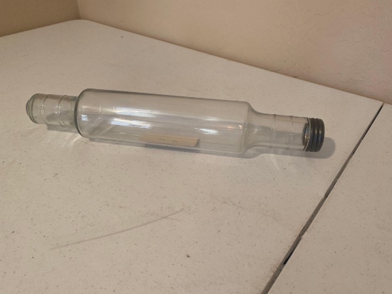 VINTAGE GLASS ROLLING PIN