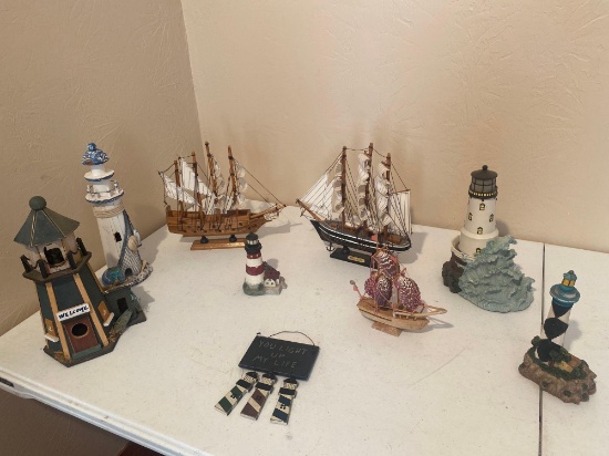 LIGHT HOUSES AND SAILBOAT DECORATIONS