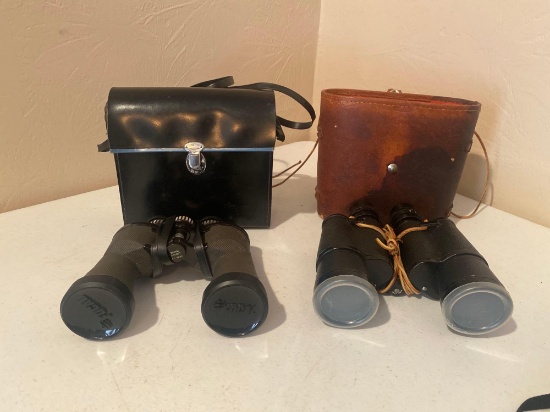 BINOCULARS (1 PAIR KMART FOCAL SIAM CAT OPTICS, 7 x 50, FIELD 8 ? 420 ft at 1000 yards 20-20-90) (1