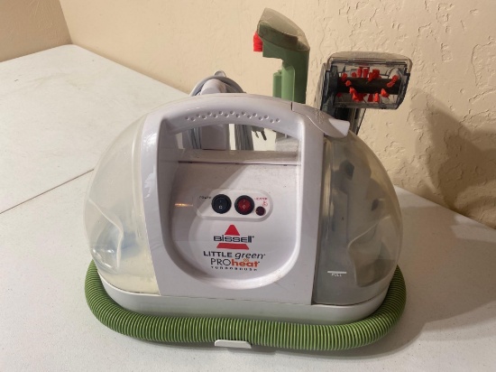 BISSELL LITTLE GREEN PRO HEAT TURBOBRUSH RUNS AND WORKS AS IT SHOULD