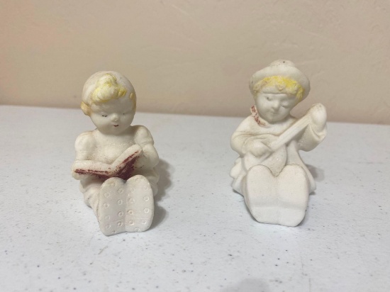 2 VERY OLD DOLLS FROM THE 1800s AND UNSURE OF THE MATERIAL THEY ARE MADE OF...