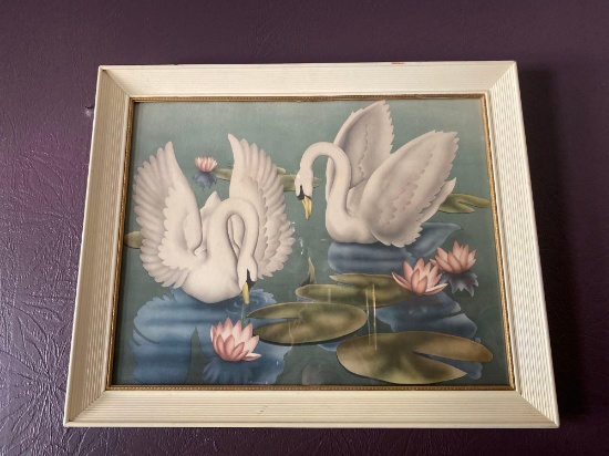 VINTAGE SWAN PICTURE BY TURNER...