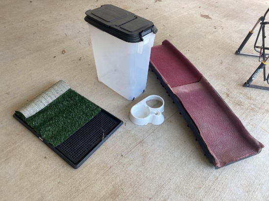 DOG RAMP, BOWL, FOOD CONTAINER, POTTY PATCH...
