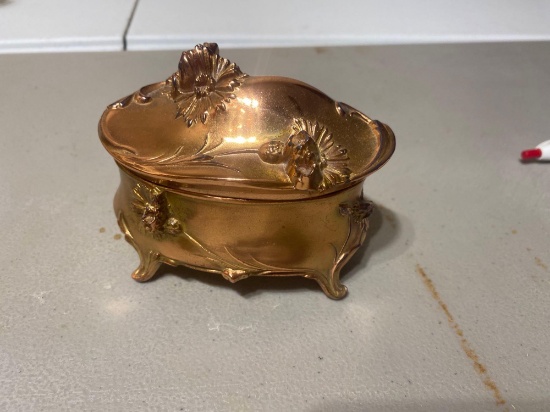 COPPER ANTIQUE JEWELRY BOX