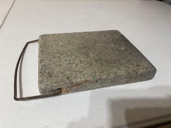 VINTAGE SOAPSTONE BED WARMER