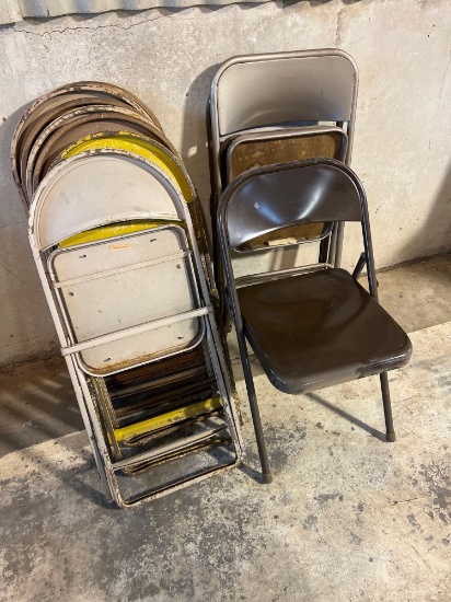 11 Misc folding chairs....