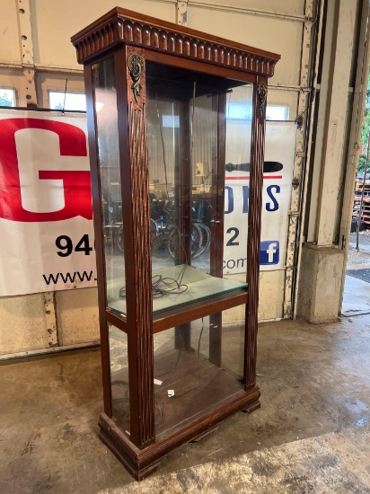 Glass hutch 30 x 73. Good condition!